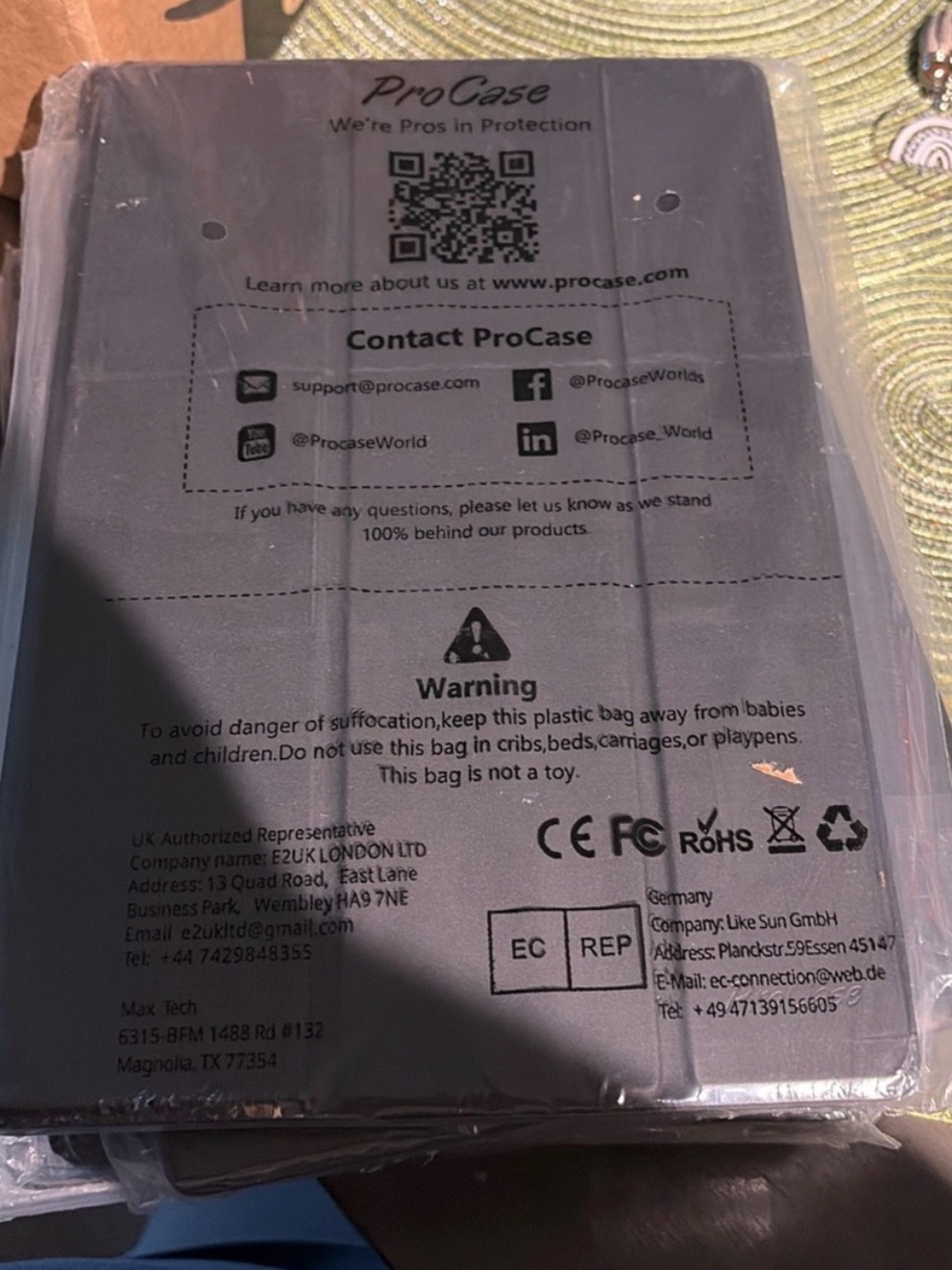 ProCase Black Protective Samsung Galaxy Tab A8 10.5"